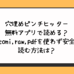 穴埋めピンチヒッター無料アプリで読める？hitomi,raw,pdfを使わず安全に読む方法は？